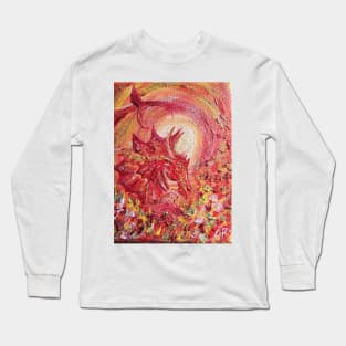 red dragon moon Long Sleeve T-Shirt